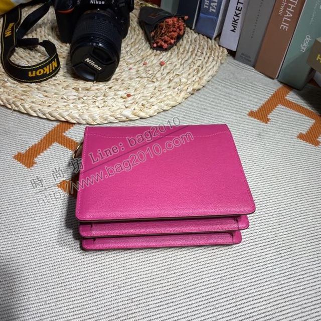 HERMES女包 豬鼻子包 Roulis Evercolor皮 玉蘭粉 愛馬仕百搭款單肩包 愛馬仕斜挎背包  Ama1698